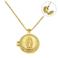 Relicario virgen Maria zirconias chapado en oro 18k - Miniatura 1