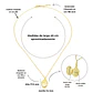 Relicario hiedras zirconias chapado en oro 18k - Miniatura 3