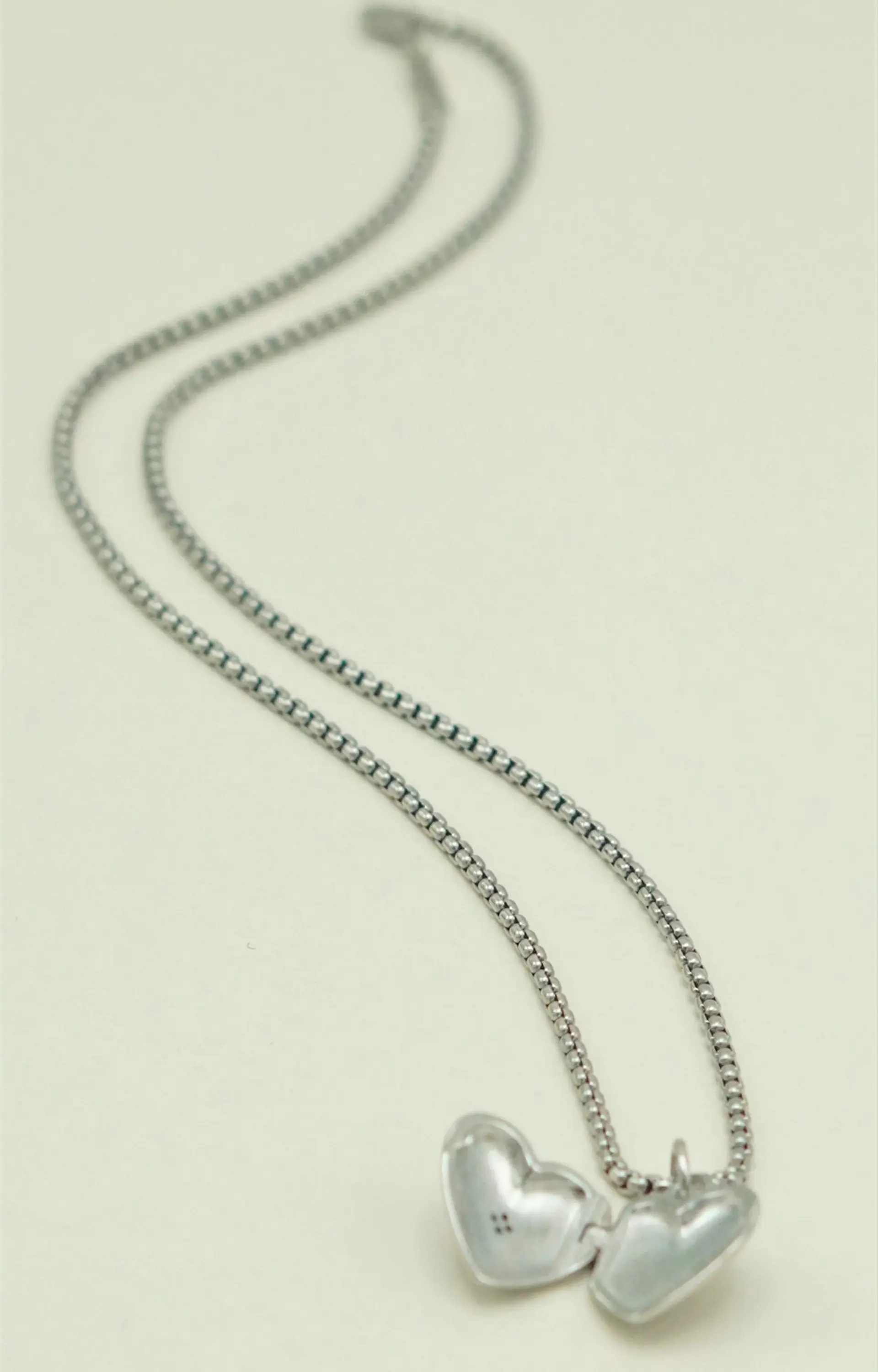 Colgante relicario corazon estrella plata fina 925 10
