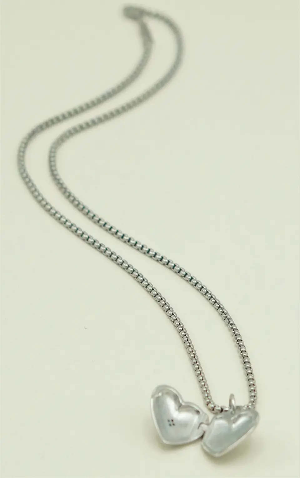 Colgante relicario corazon estrella plata fina 925 10