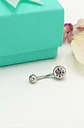 Piercing Ombligo 14G navel plateado 10mm  Titanio ASTM F136 - Miniatura 2