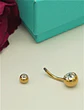 Piercing ombligo navel 14G 10mm Titanio ASTM 136 chapado en oro 18k - Miniatura 6