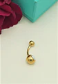 Piercing ombligo navel 14G 10mm Titanio ASTM 136 chapado en oro 18k - Miniatura 8