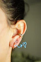 Piercing septum daith lagrima 8mm titanio ASTM F 136 chapado en oro - Miniatura 7