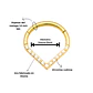 Piercing septum daith lagrima 8mm titanio ASTM F 136 chapado en oro - Miniatura 4
