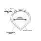 Piercing septum daith lagrima 8mm 16g  titanio ASTM F 136 - Miniatura 4