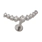 Piercing Labret Lucilla Astm F136 Titanio Zirconia 6mm - Miniatura 12