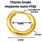 Argollas Lisas Aura 6mm Aros Titanio Astm F136 Chapada En Oro 18k - Miniatura 3