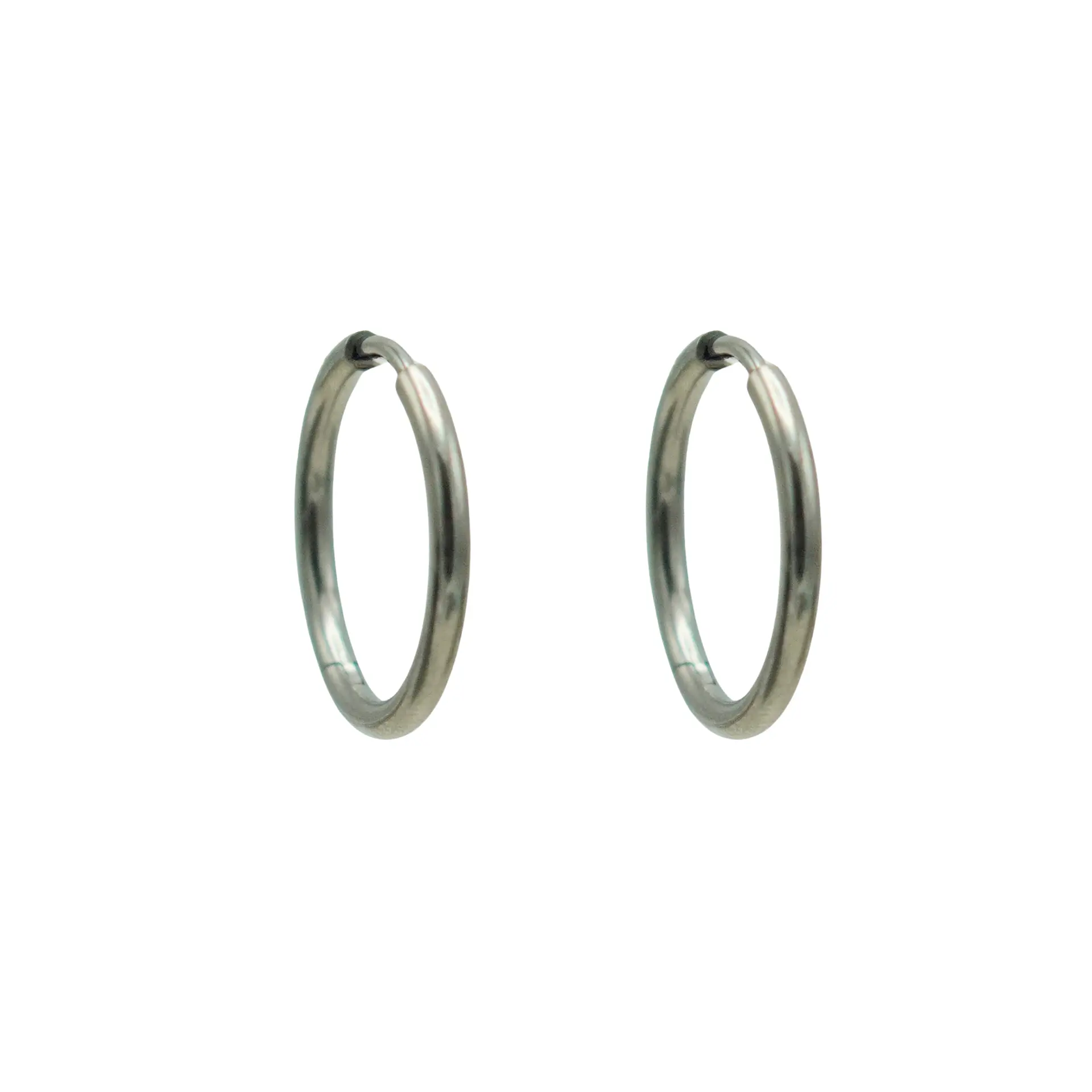 Argollas finas lisas aura 16mm Titanio ASTM F136 9
