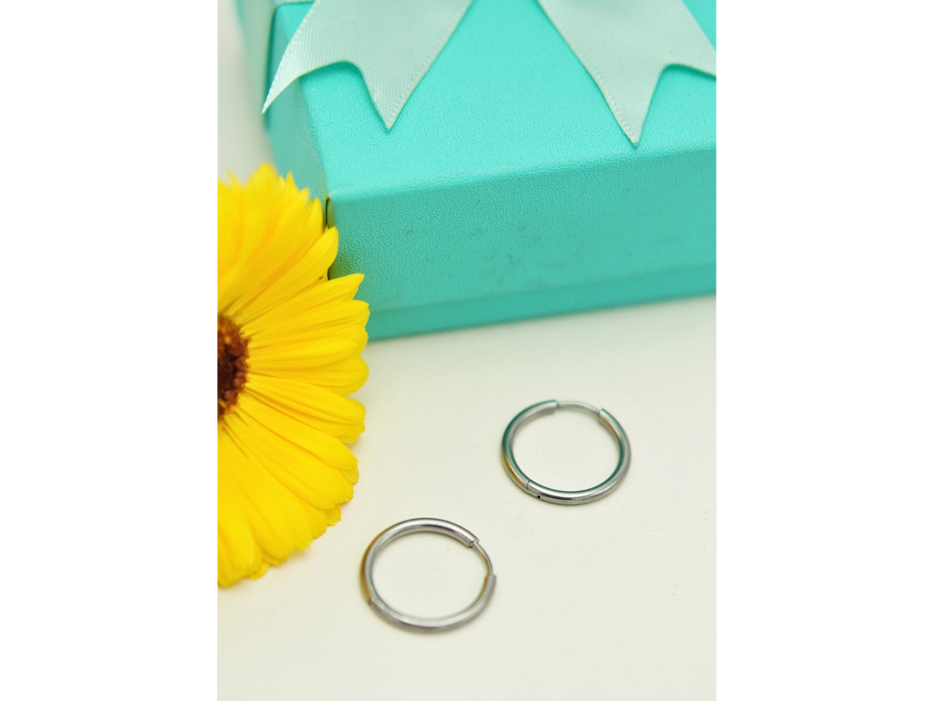 Argollas finas lisas 16mm Titanio ASTM F136 12