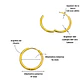 Argollas lisas Aura 14mm chapadas en oro 18k titanio ASTM F136 - Miniatura 4