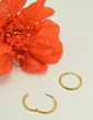 Argollas lisas Aura 14mm chapadas en oro 18k titanio ASTM F136 - Miniatura 10