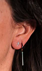 Argollas largas plateadas Zora 10mm  titanio ASTM F136 - Miniatura 9