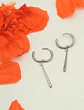 Argollas largas plateadas Zora 10mm  titanio ASTM F136 - Miniatura 8