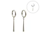 Argollas largas plateadas Zora 10mm  titanio ASTM F136 - Miniatura 1