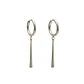 Argollas largas plateadas Zora 10mm  titanio ASTM F136 - Miniatura 6
