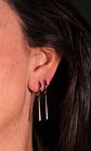 Argollas largas plateadas Zora 10mm  titanio ASTM F136 - Miniatura 3