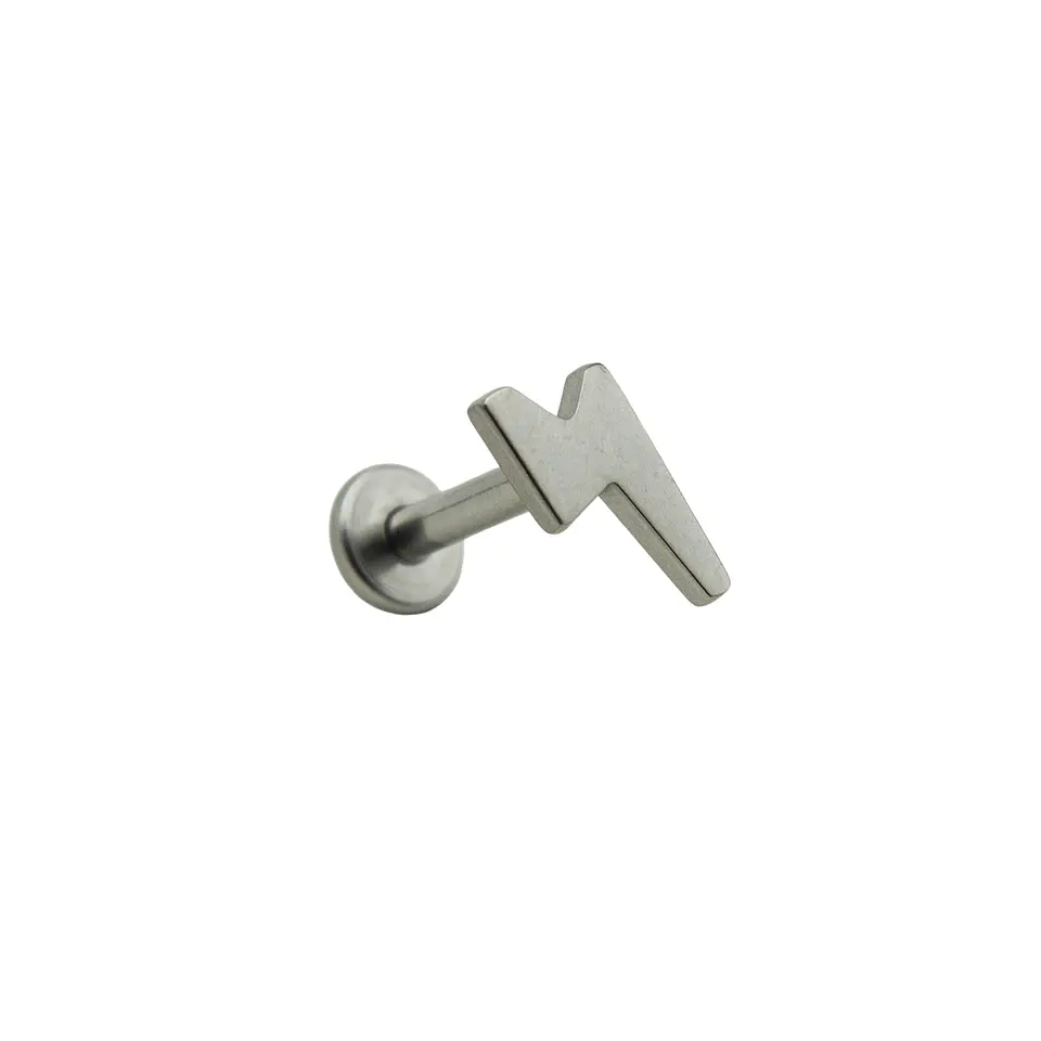 Piercing labret rayo barra 6mm 16G titanio ASTM F136 6