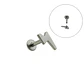 Piercing labret rayo barra 6mm 16G titanio ASTM F136 - Miniatura 1