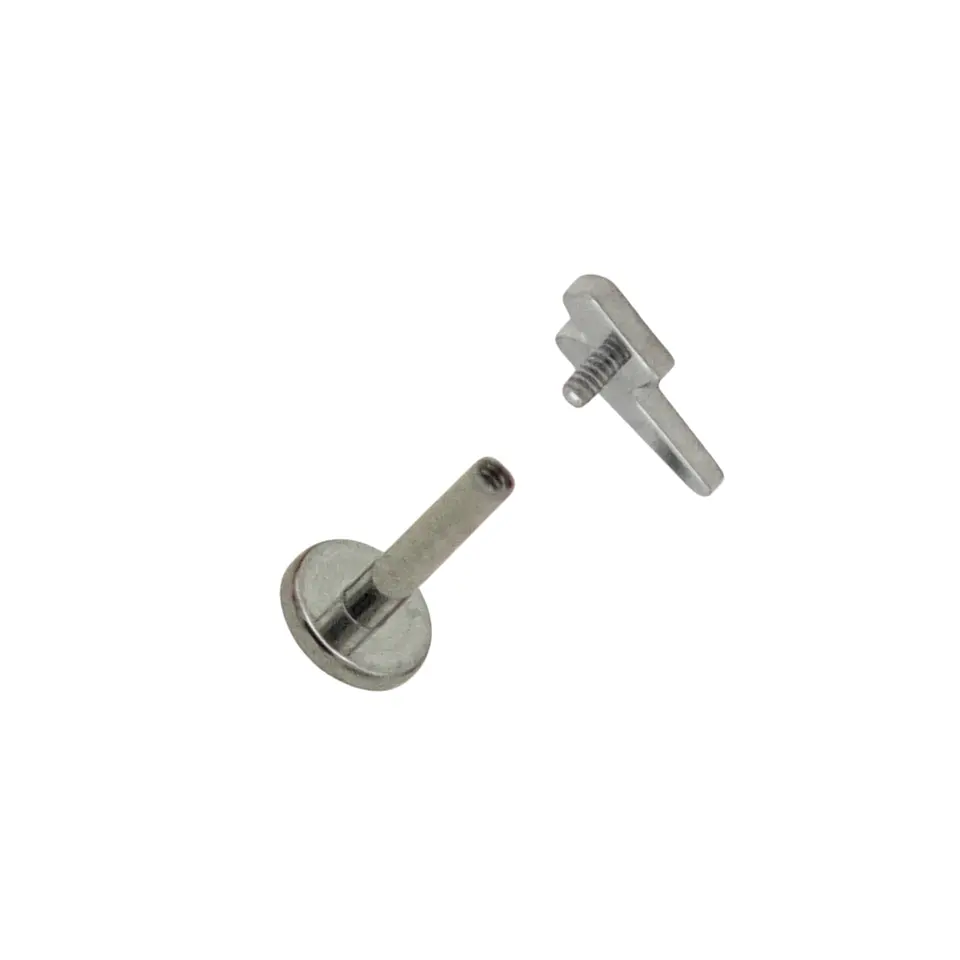 Piercing labret rayo barra 6mm 16G titanio ASTM F136 9