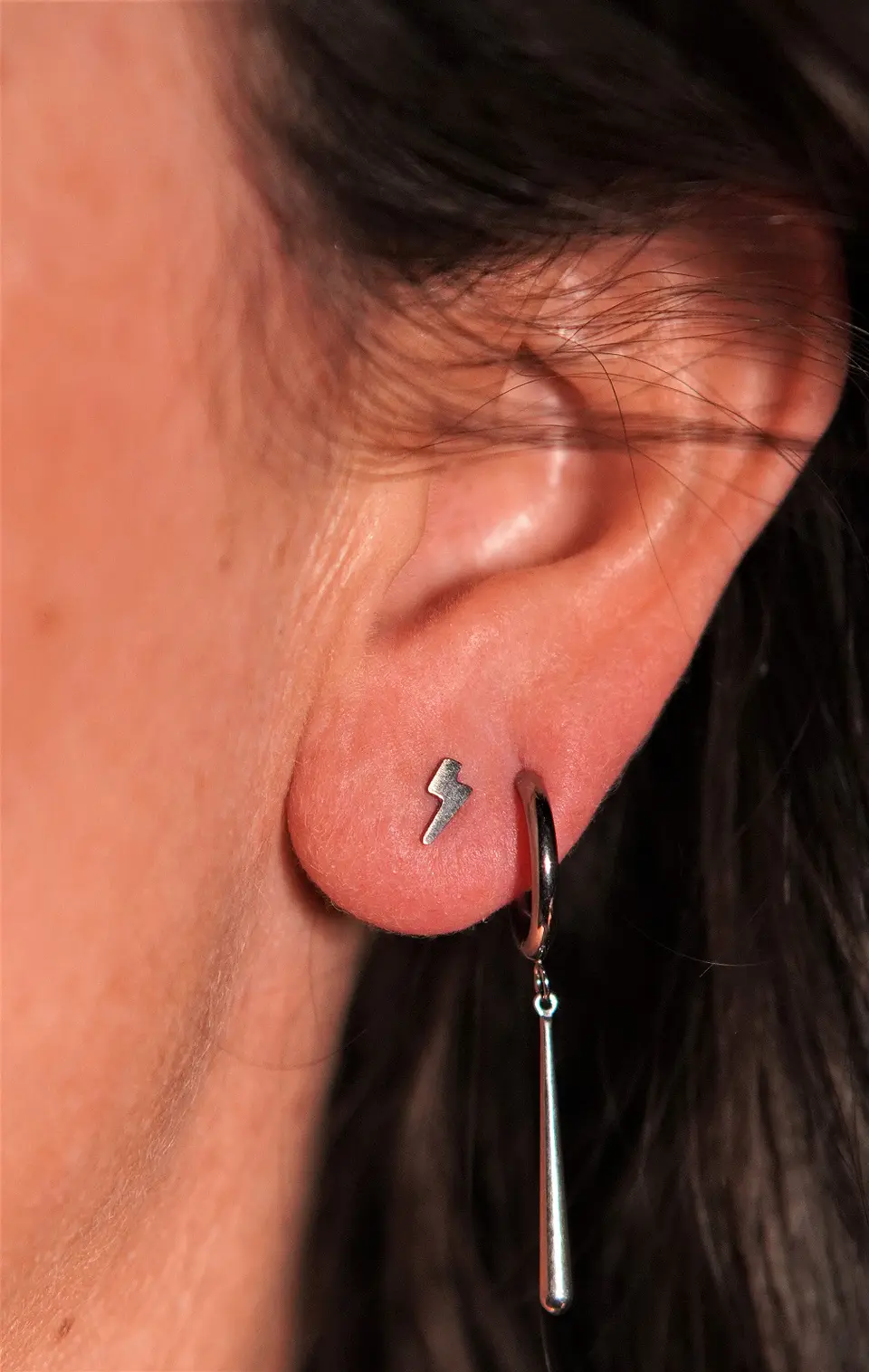 Piercing labret rayo barra 6mm 16G titanio ASTM F136 5