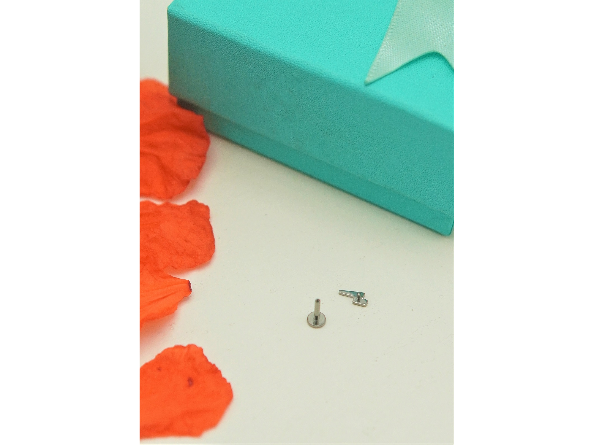 Piercing labret rayo barra 6mm 16G titanio ASTM F136 10