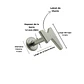 Piercing labret rayo barra 6mm 16G titanio ASTM F136 - Miniatura 4