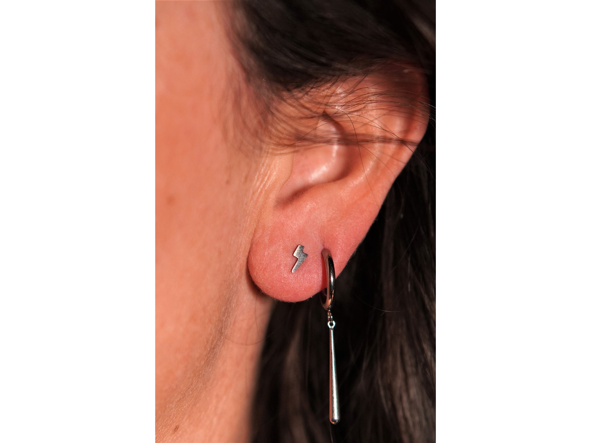 Piercing labret rayo barra 10mm 16G titanio ASTM F136 3