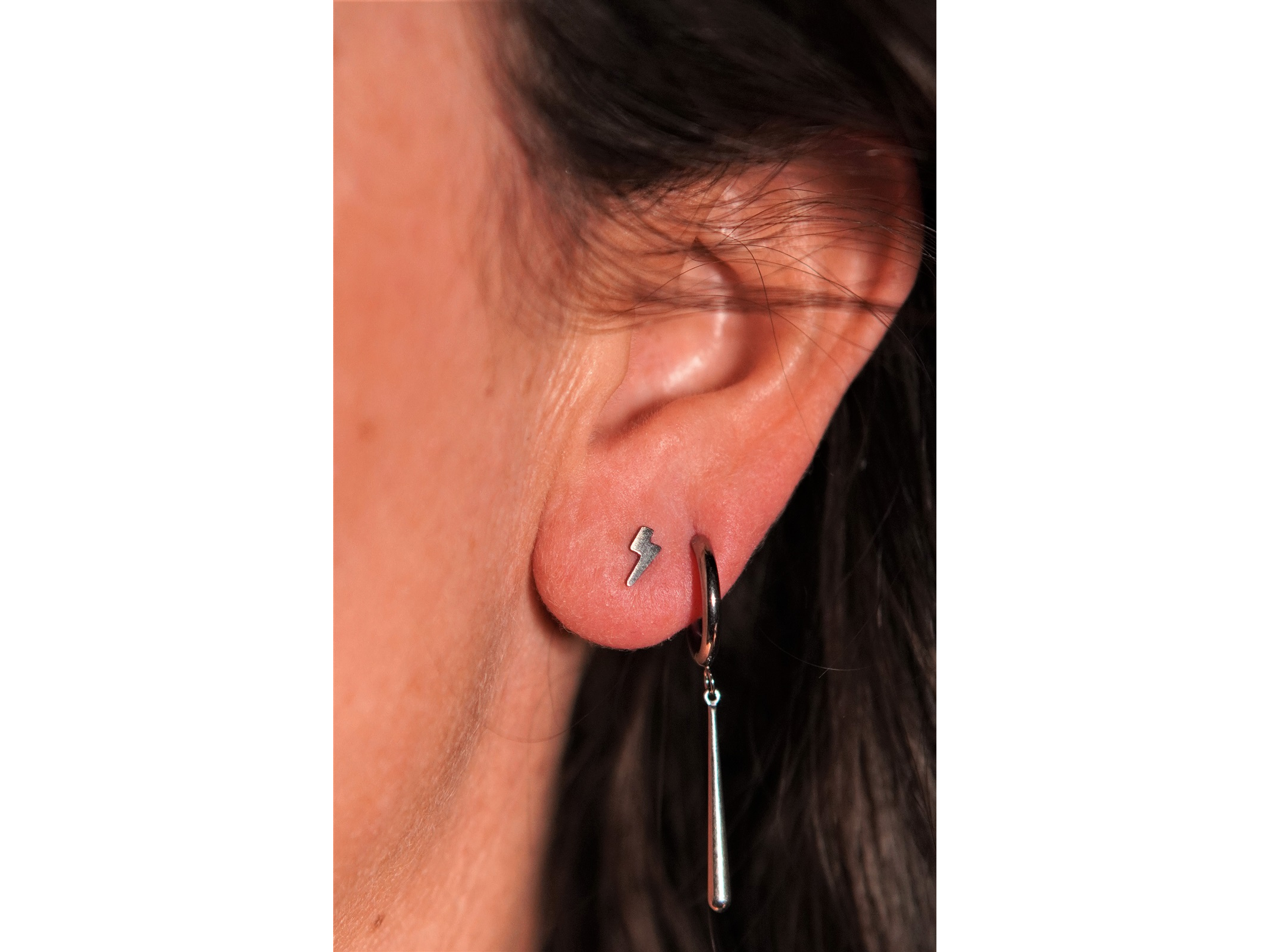 Piercing labret rayo barra 10mm 16G titanio ASTM F136 3