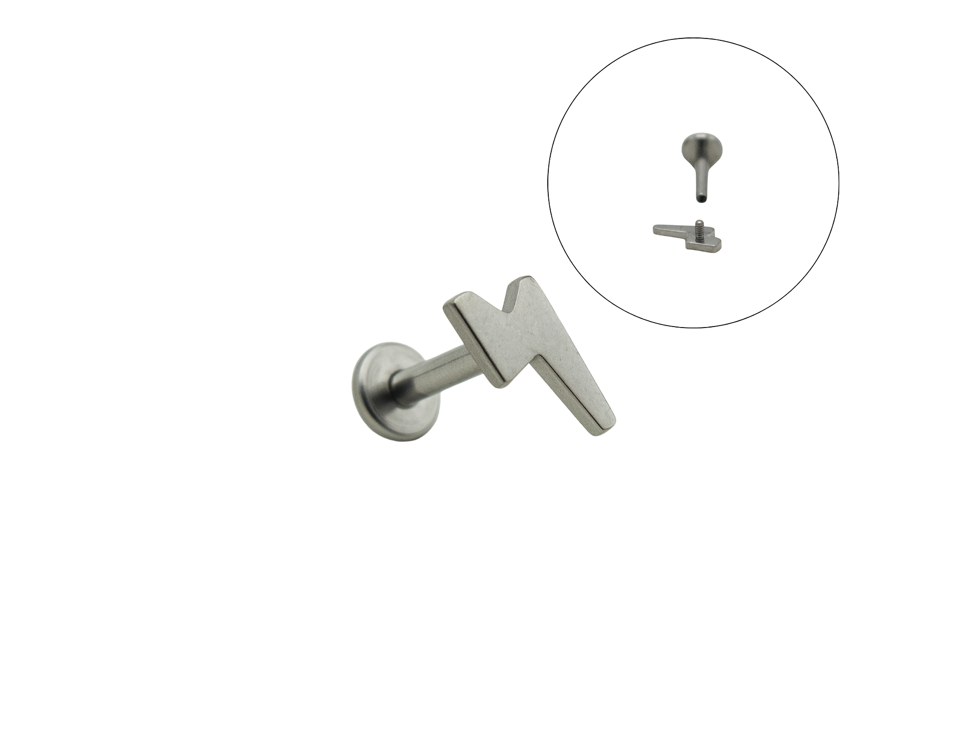 Piercing labret rayo barra 10mm 16G titanio ASTM F136 1