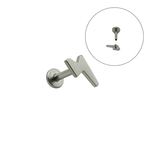 Piercing labret rayo barra 10mm 16G titanio ASTM F136