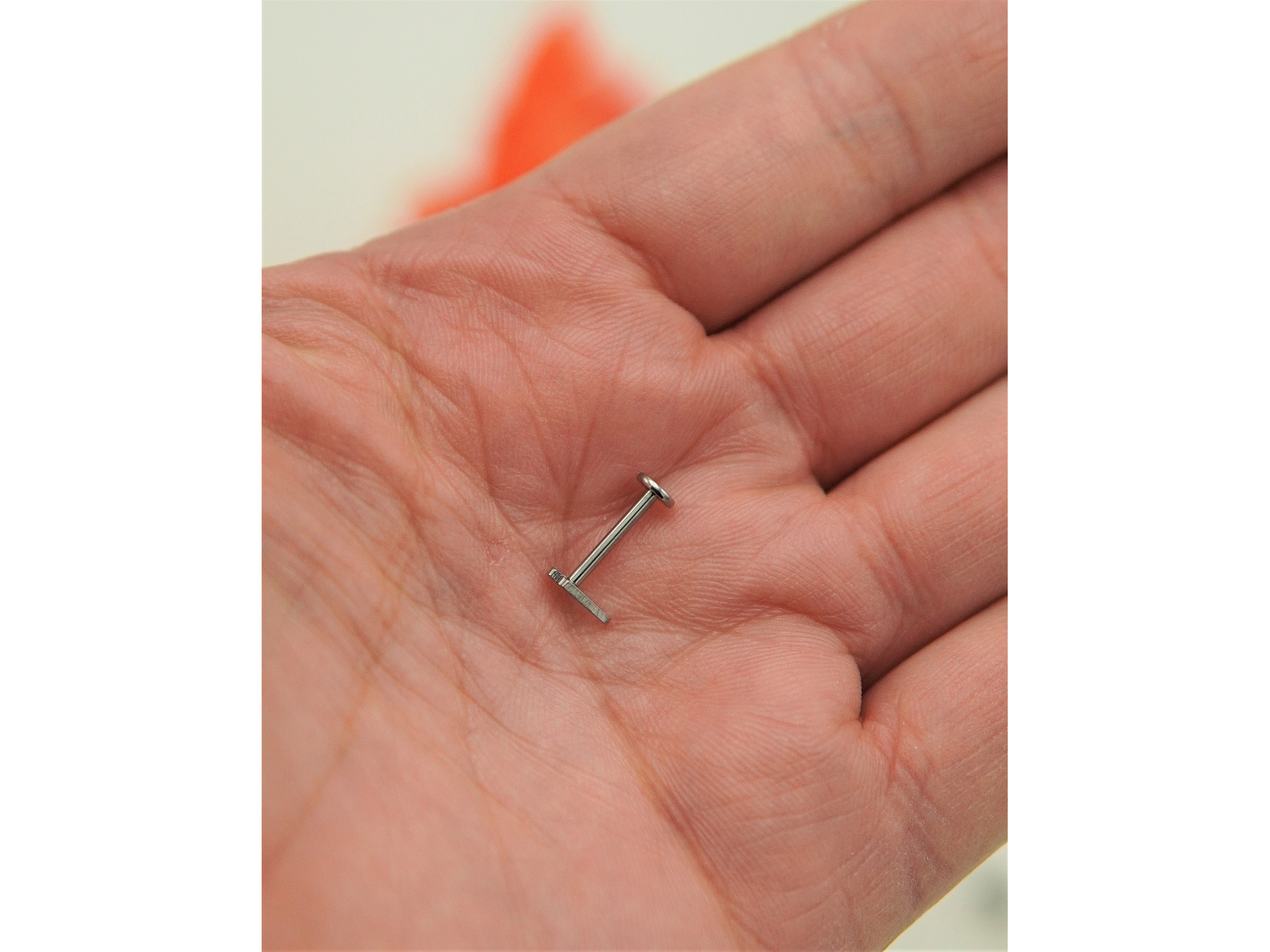 Piercing labret rayo barra 10mm 16G titanio ASTM F136 5