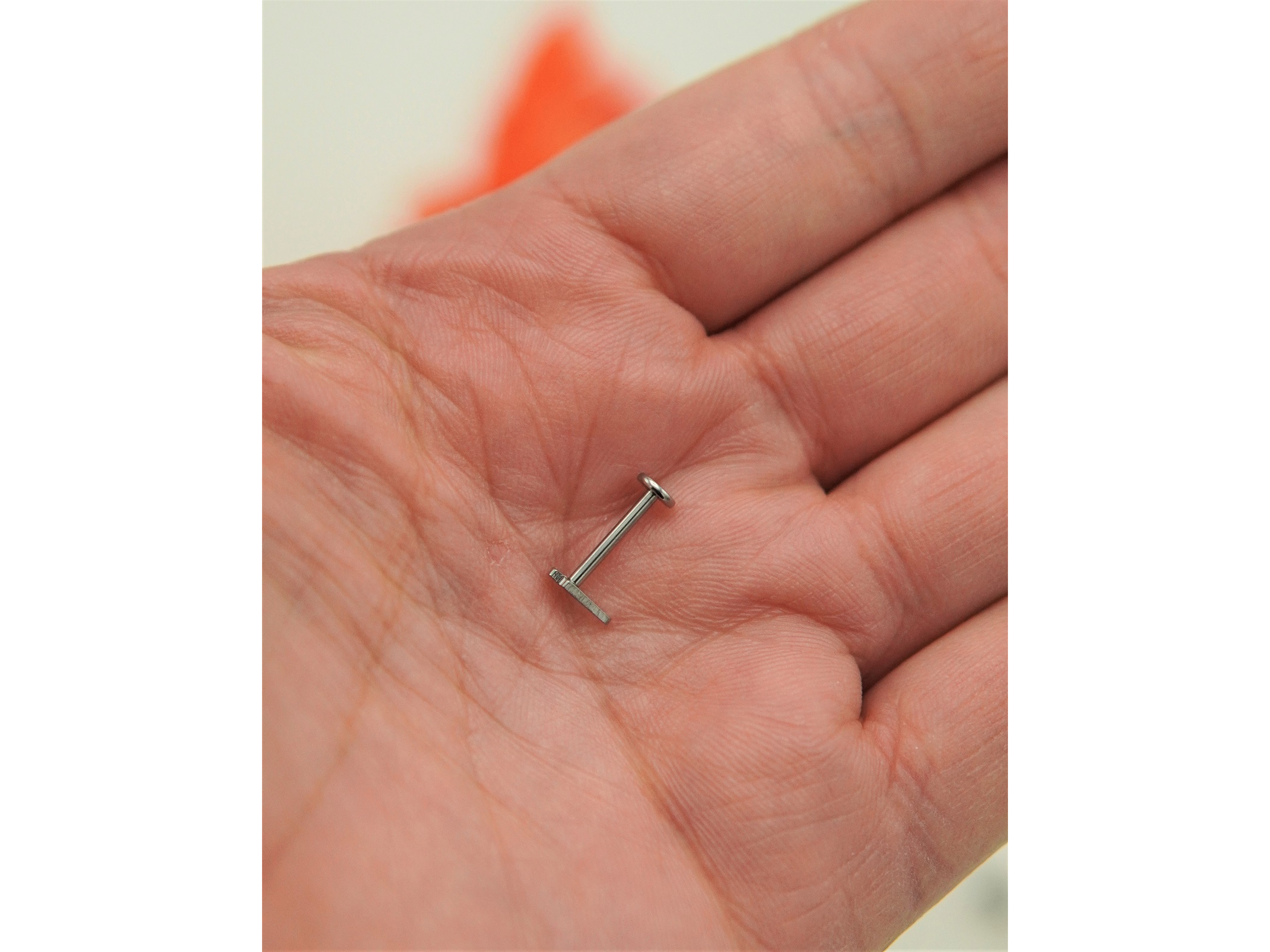 Piercing labret rayo barra 10mm 16G titanio ASTM F136 5