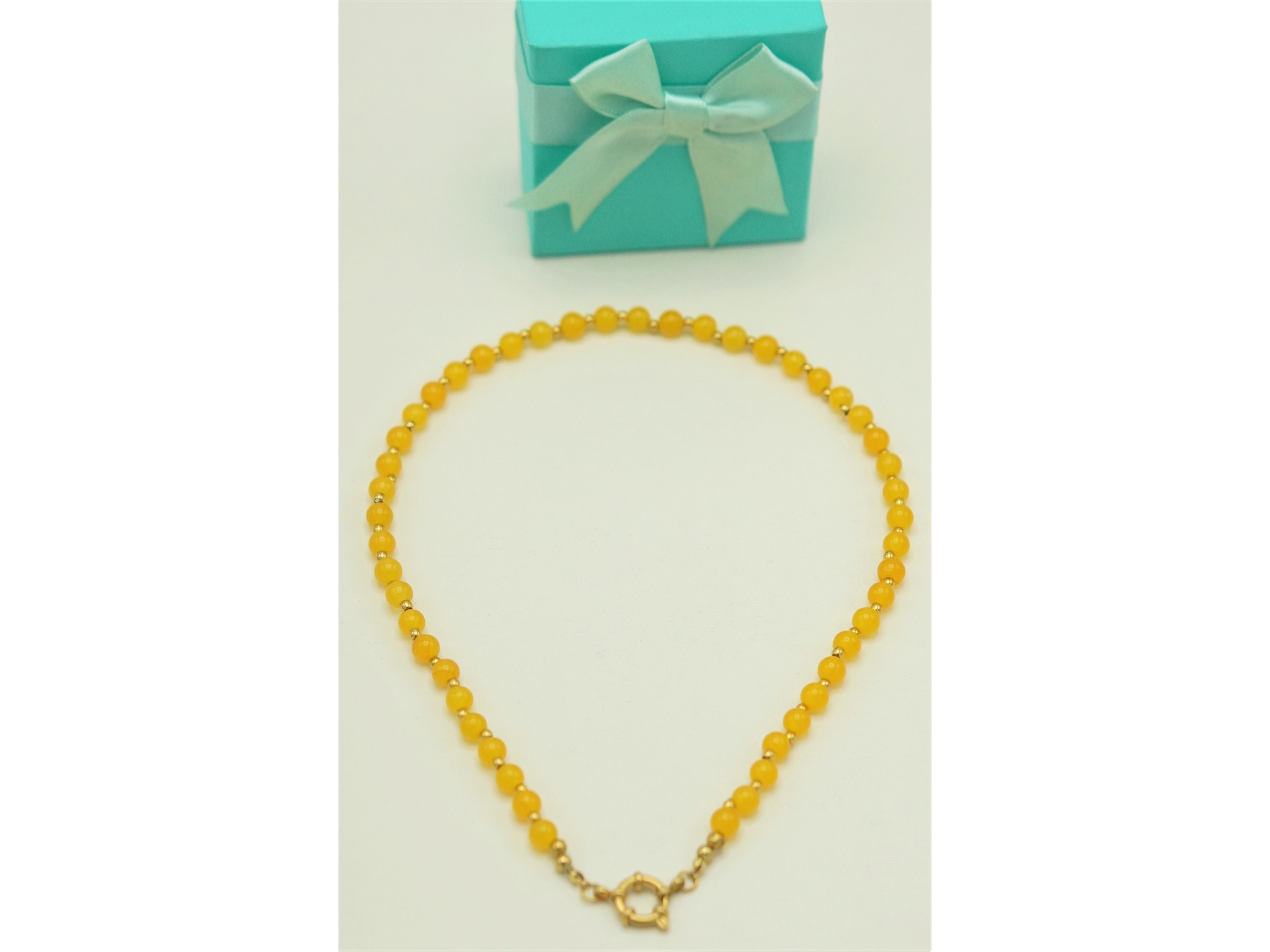 Collar gargantilla Aragonita 6mm chapado en oro 18k Terranova 6