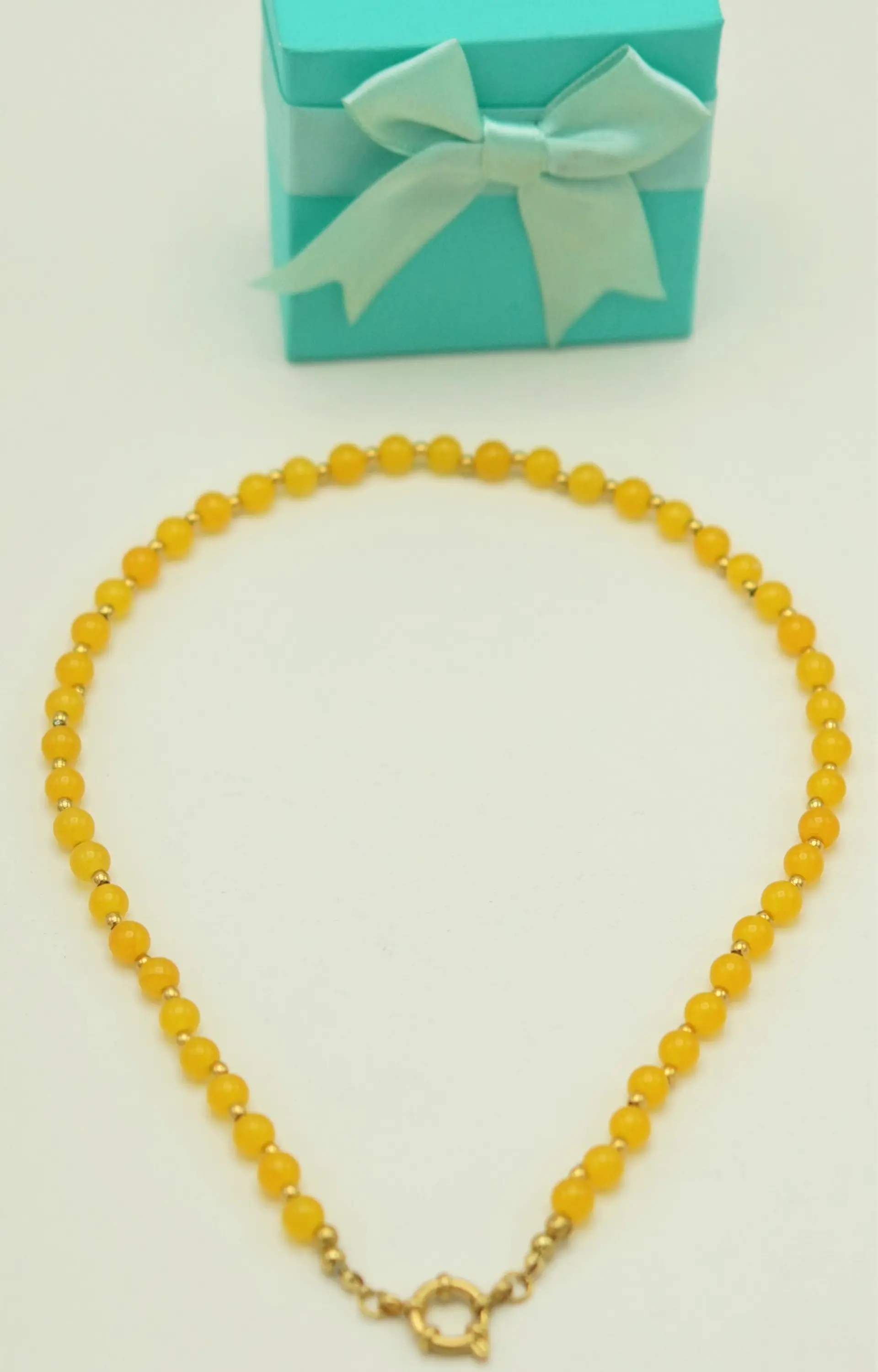 Collar gargantilla Aragonita 6mm chapado en oro 18k Terranova 6