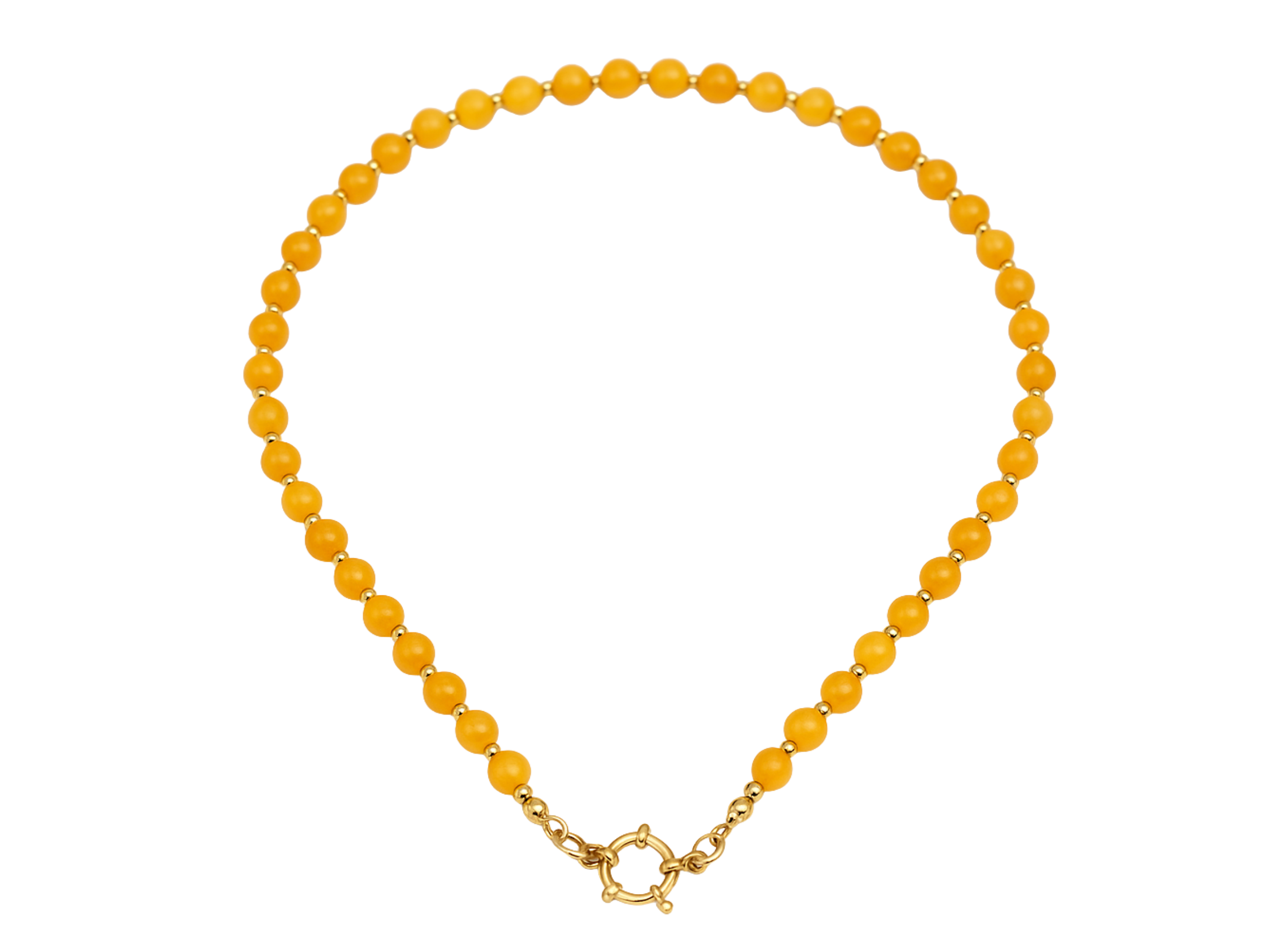 Collar gargantilla Aragonita 6mm chapado en oro 18k Terranova 1