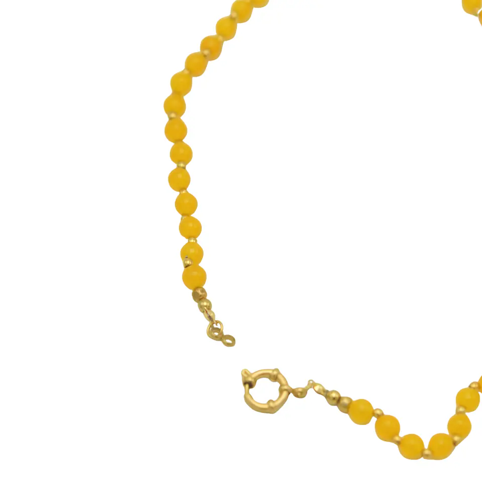 Collar gargantilla Aragonita 6mm chapado en oro 18k Terranova 7