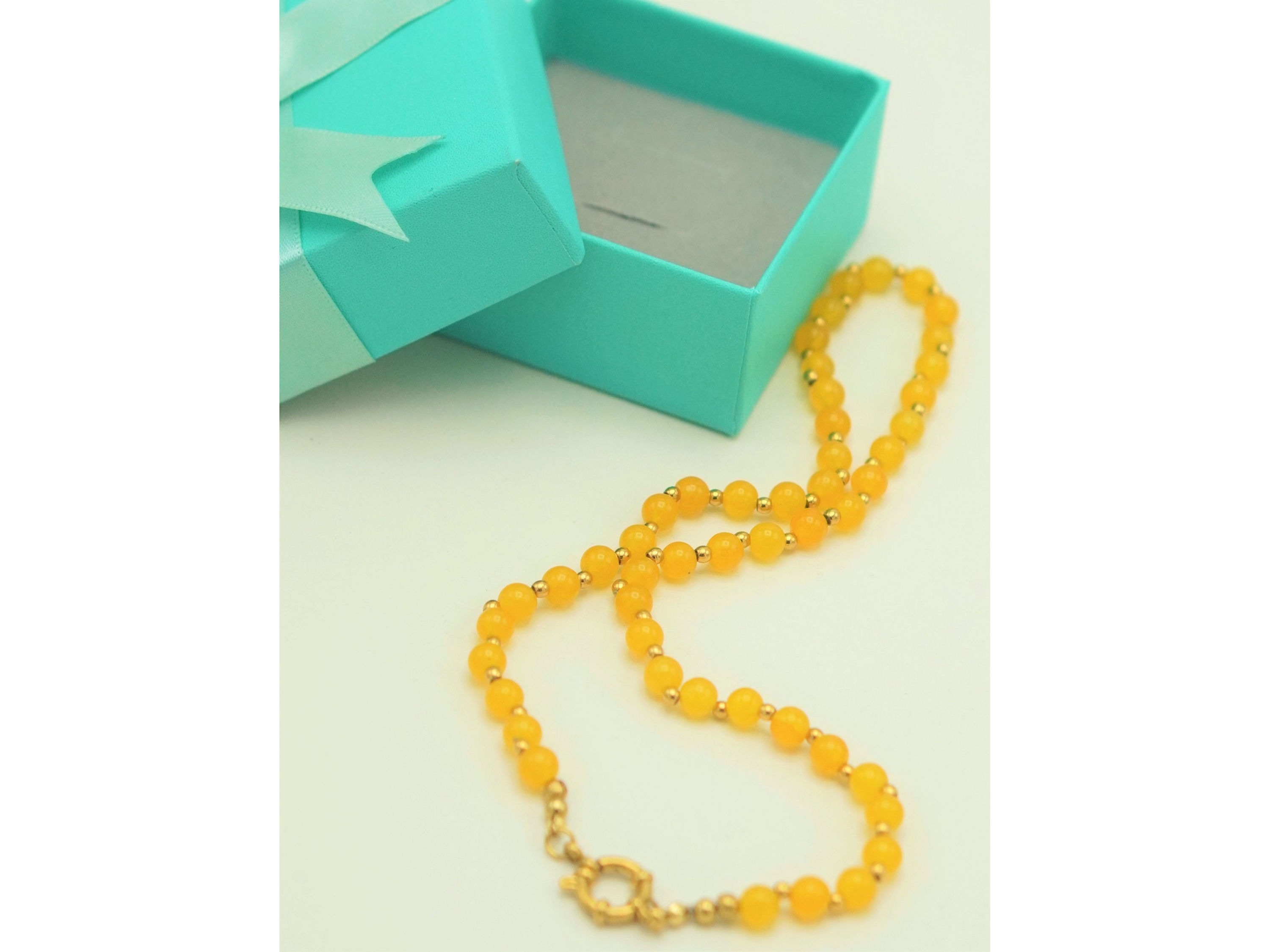 Collar gargantilla Aragonita 6mm chapado en oro 18k Terranova 2