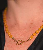 Collar gargantilla Aragonita 6mm chapado en oro 18k Terranova - Miniatura 3
