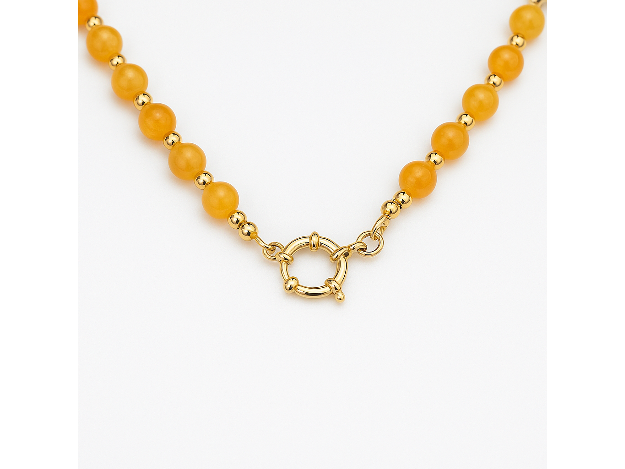 Collar gargantilla Aragonita 6mm chapado en oro 18k Terranova 10