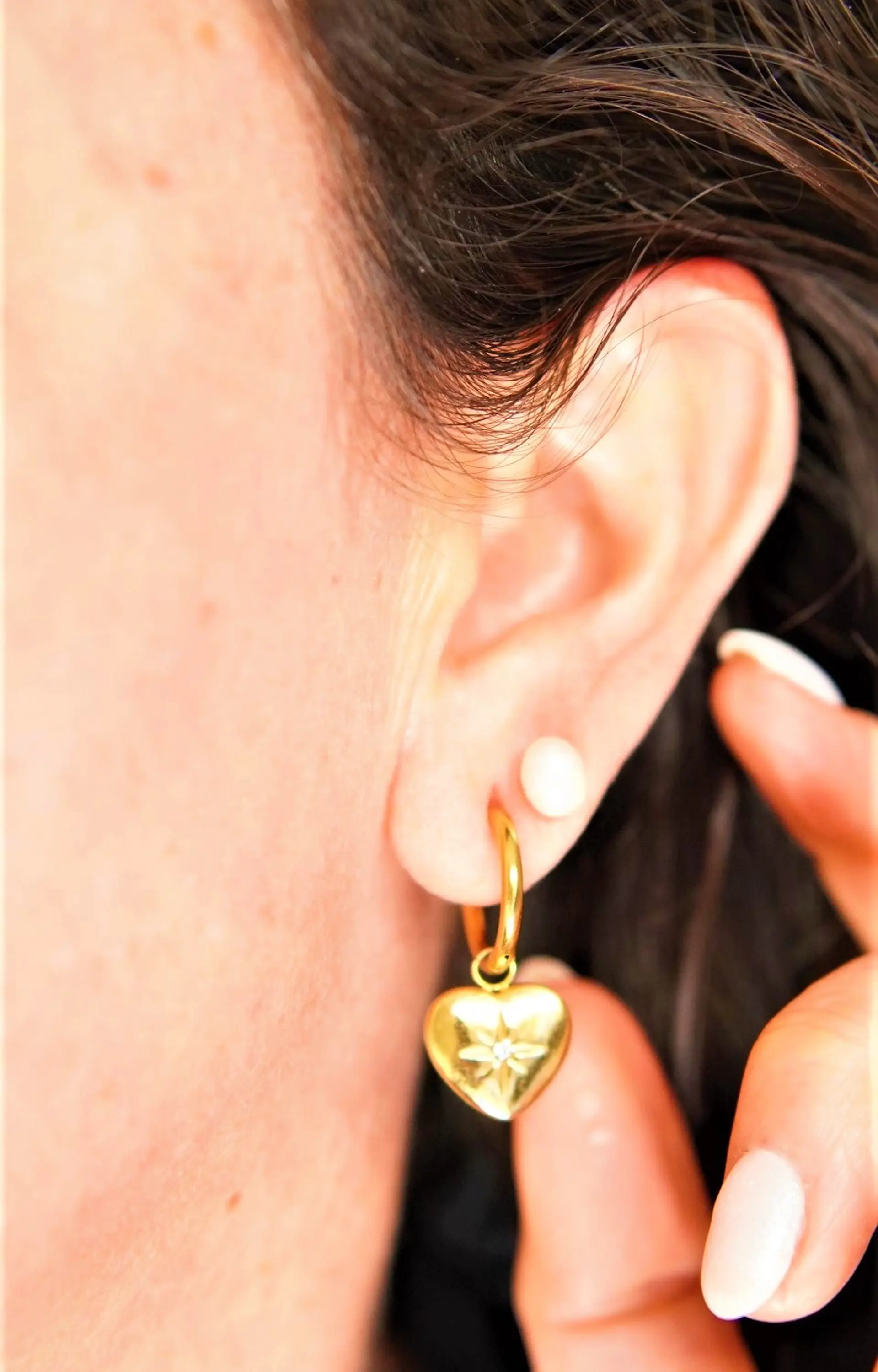 Aros Muriel perlas de rio 7mm titanio ASTM F136 Riviere 8