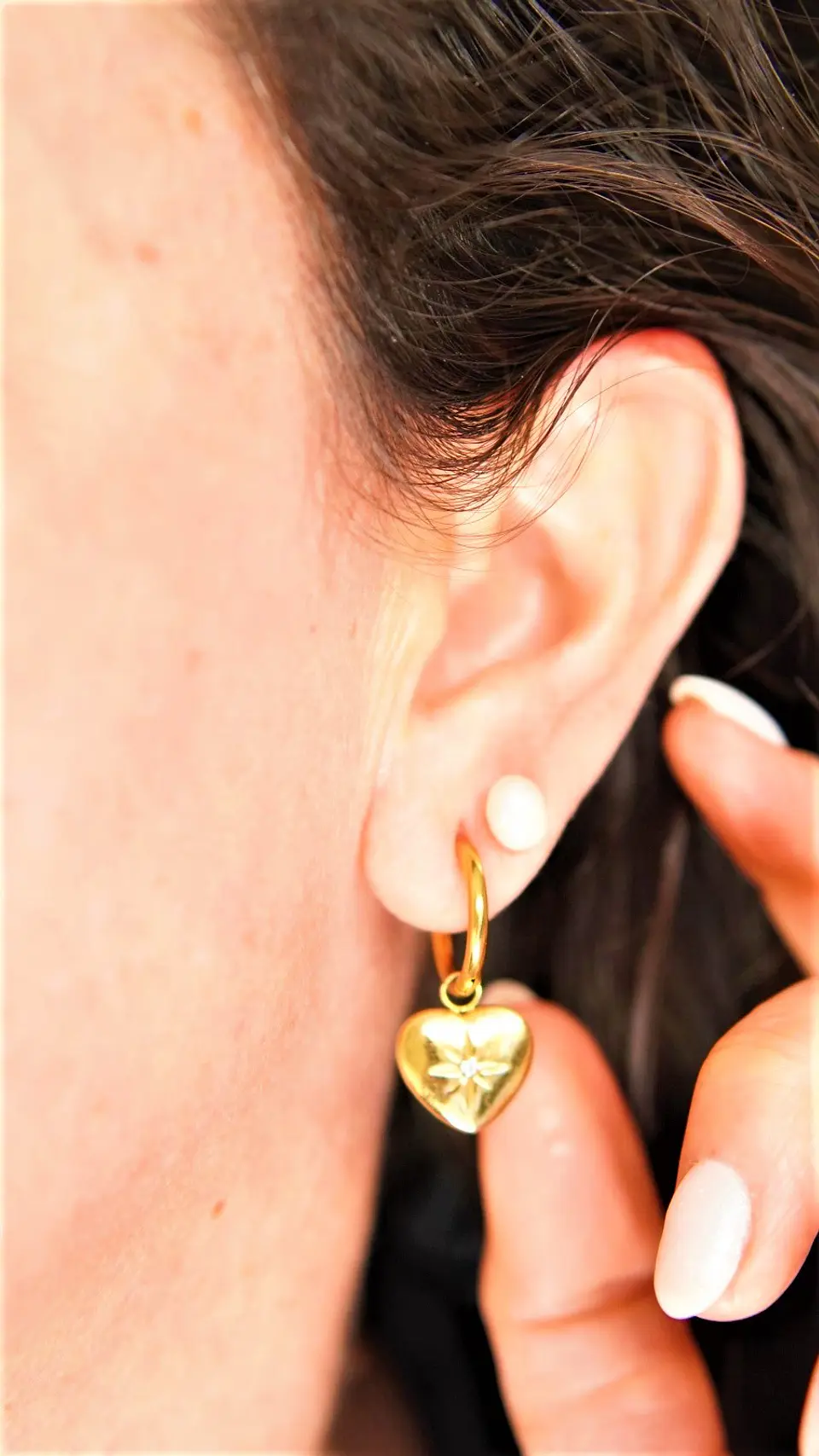 Aros Muriel perlas de rio 7mm titanio ASTM F136 Riviere 8