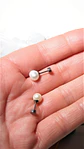 Aros Muriel perlas de rio 7mm titanio ASTM F136 Riviere - Miniatura 9