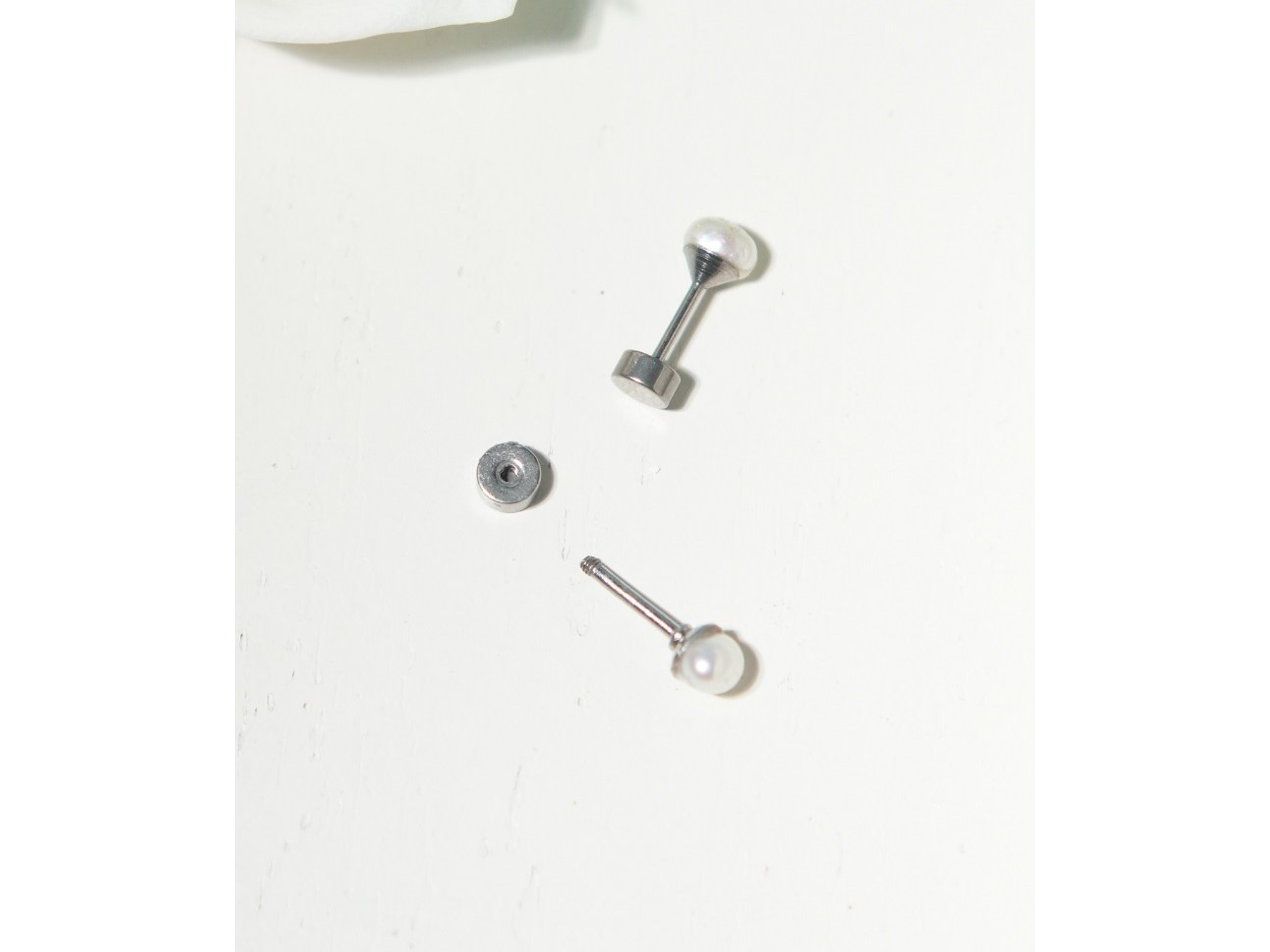 Aros Marisa perlas de rio 3mm titanio ASTM F136 Riviere 6