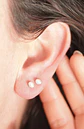 Aros Marisa perlas de rio 3mm titanio ASTM F136 Riviere - Miniatura 3