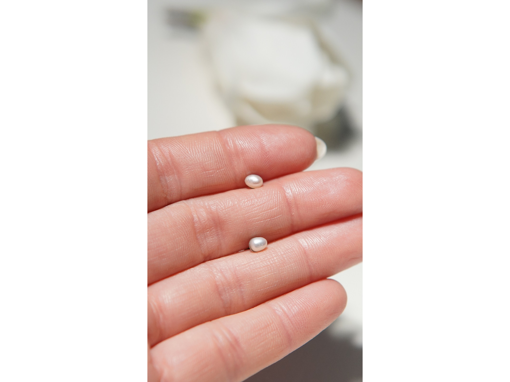 Aros Marisa perlas de rio 3mm titanio ASTM F136 Riviere 11