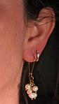 Aros largos ramillete Marella perlas de rio chapada en oro 18k Riviere - Miniatura 3