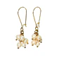 Aros largos ramillete Marella perlas de rio chapada en oro 18k Riviere - Miniatura 10