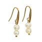 Aros Ula perlas de rio chapadas en oro 18k Riviere - Miniatura 9
