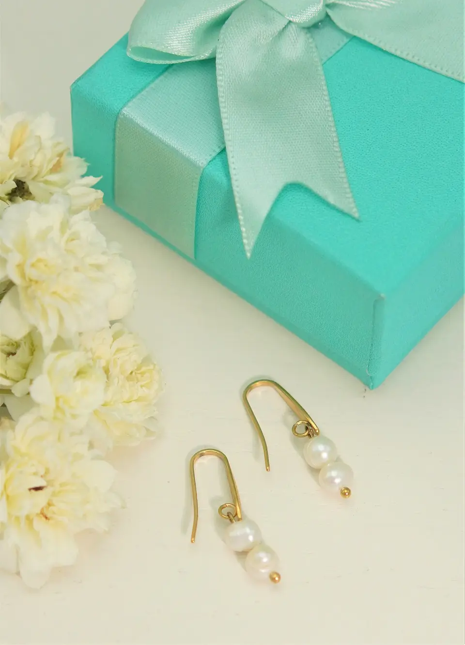 Aros Ula perlas de rio chapadas en oro 18k Riviere 2